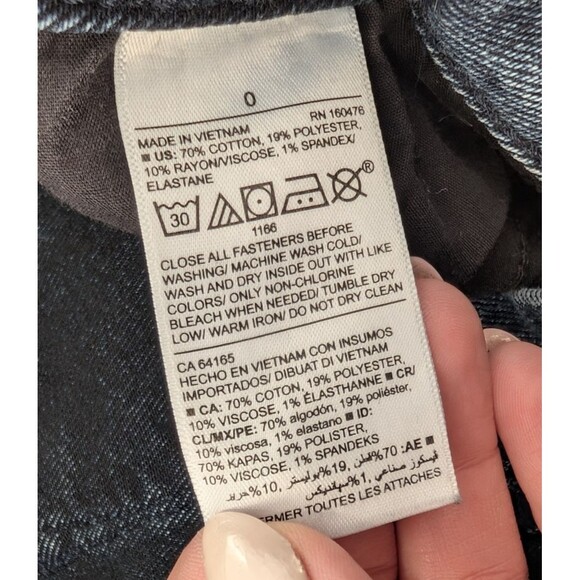 Old Navy Rockstar Super Skinny Ankle Mid Rise Dark Wash Jeans Size 0 26"x26" - Picture 4 of 7